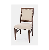 Jofran Fairview Transitional Solid Wood Upholstered Side Chair (Set of 2)