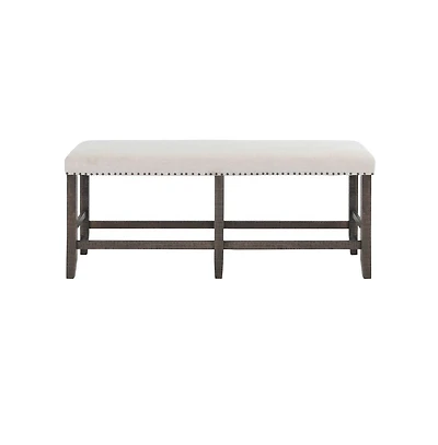 Jofran Willow Creek Distressed Solid Wood Counter Height Dining Bench