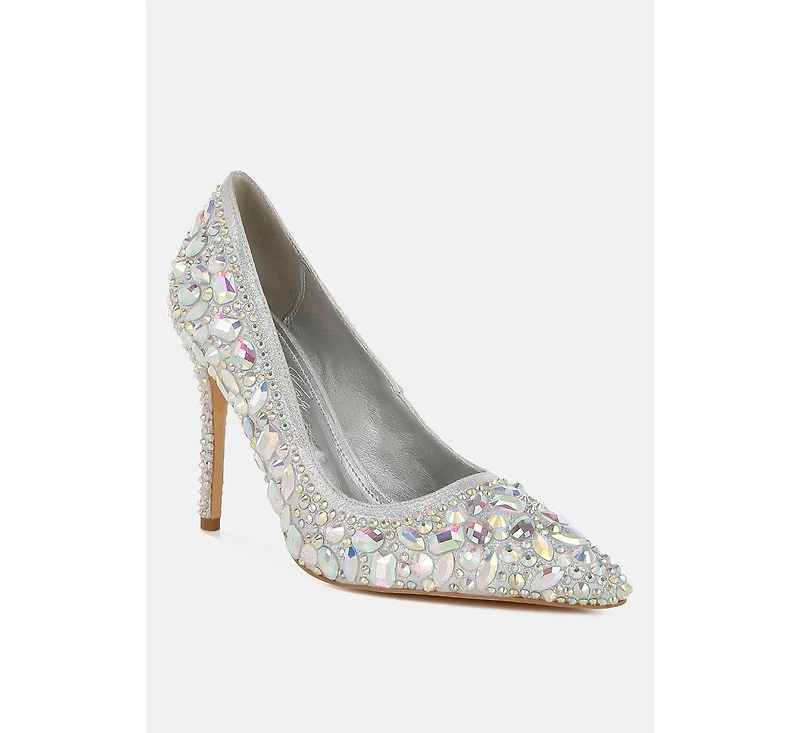 Iceout Diamante & Rhinestone Embellishments Pumps