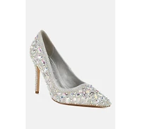Iceout Diamante & Rhinestone Embellishments Pumps