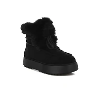 Bunting Faux Fur Collar Flatform Boots