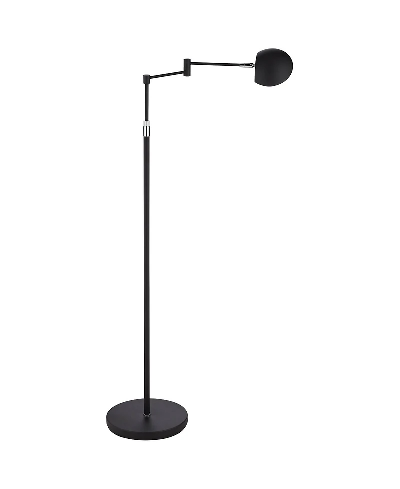 360 Lighting Sparta Modern 49 1/2" Tall Standing Floor Lamp Skinny Swing Arm Pharmacy Led Adjustable Black Metal Living Room
