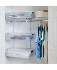 Rubbermaid Cleverstore 41 Quart Latching Stackable Storage Tote, Clear (4 Pack)