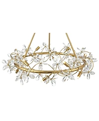 Possini Euro Design Carrine 31 1/2" Modern Floral Pendant Chandelier Ceiling Light Fixture Dining Room Over Table Kitchen Island Foyer Flower Hanging