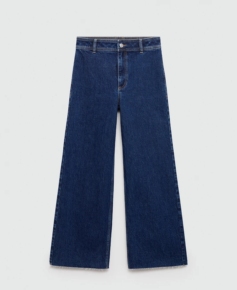 Mango Women's Catherin Culotte High Rise Jeans