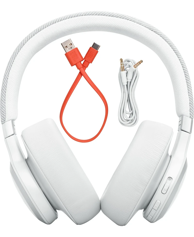 Jbl Live 770NC Bluetooth Over Ear Headphones-White