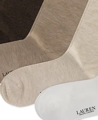 Lauren Ralph Women's 6 Pack Roll-Top Trouser Socks