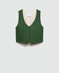 Mango Women's Pinstriped Suit Vest