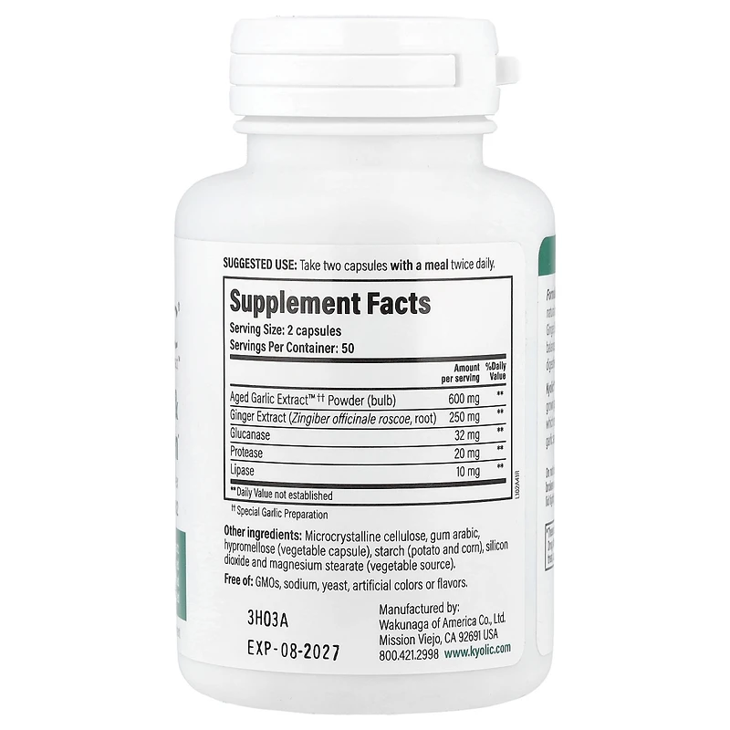 Kyolic Aged Garlic Extract Cleanse & Digestion Formula 102