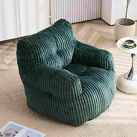 Soft Corduroy Bean Bag Chair with Memory Foam Filling for Living Room-The Pop Home