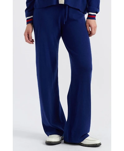 Chinti & Parker Women's Snoopy Nautical Wide Leg Wool Cashmere Pants