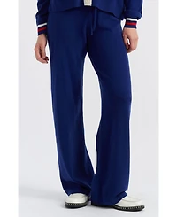 Chinti & Parker Women's Snoopy Nautical Wide Leg Wool Cashmere Pants