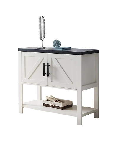 Slickblue Modern 2-Drawer Wooden Storage Console Table for Stylish Organization and Display