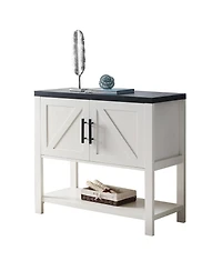 Slickblue Modern 2-Drawer Wooden Storage Console Table for Stylish Organization and Display