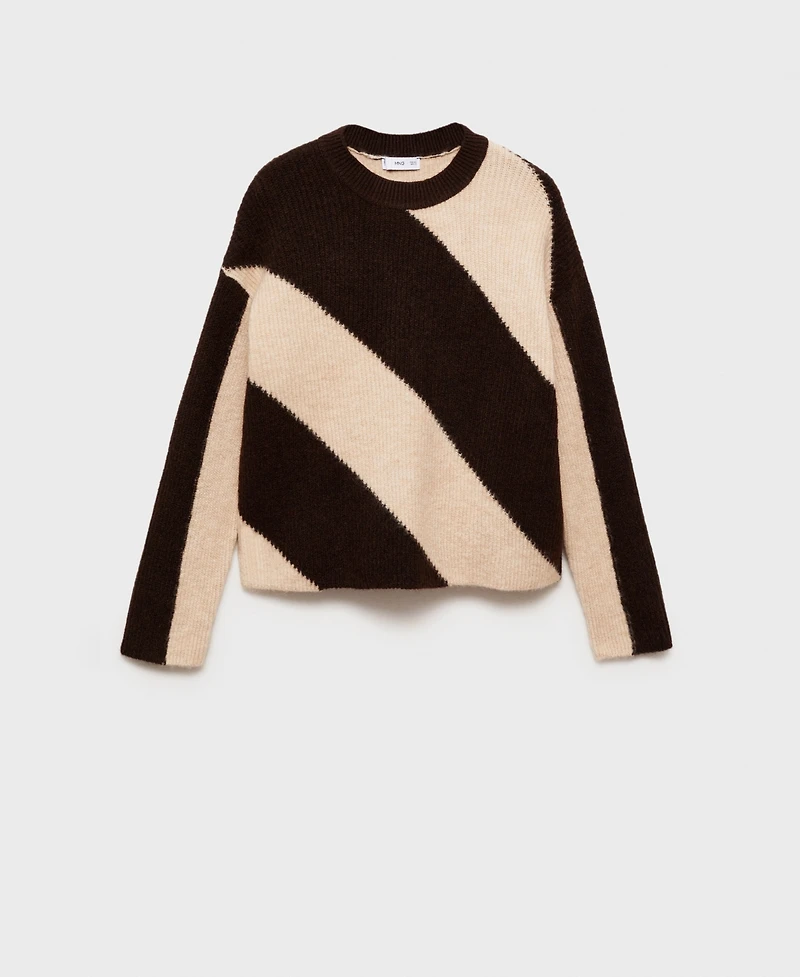 Mango Women's Striped Knit Sweater