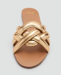 Mango Women's Leather Straps Sandals