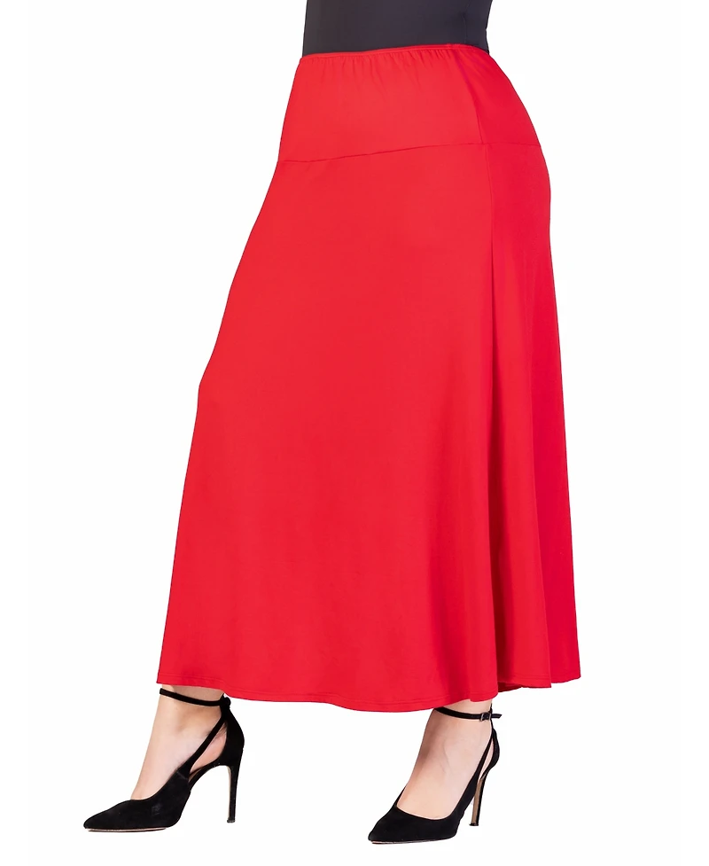 24seven Comfort Apparel Plus Maxi Skirt