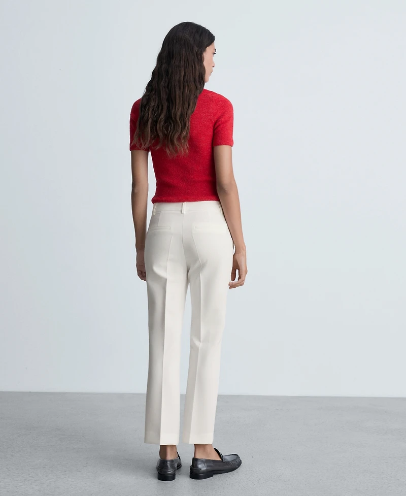Mango Women's Pleat Straight Trousers