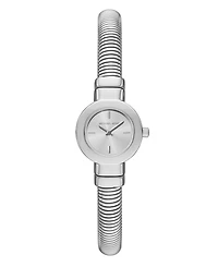 Michael Kors Women's Gramercy Two-Hand Silver-Tone Stainless Steel Watch, 21mm