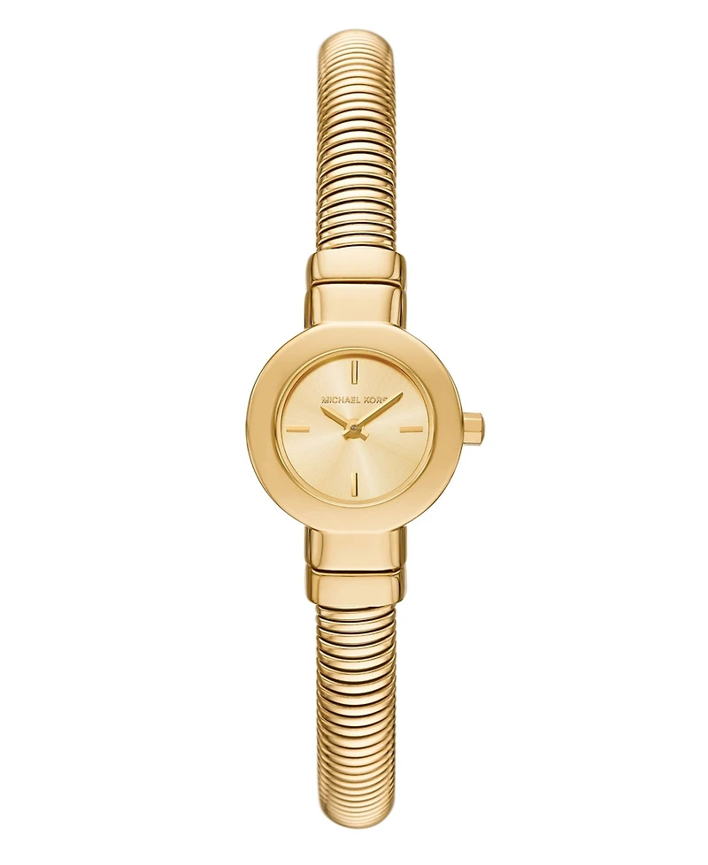 Michael Kors Women's Gramercy Two-Hand Gold-Tone Stainless Steel Watch, 21mm