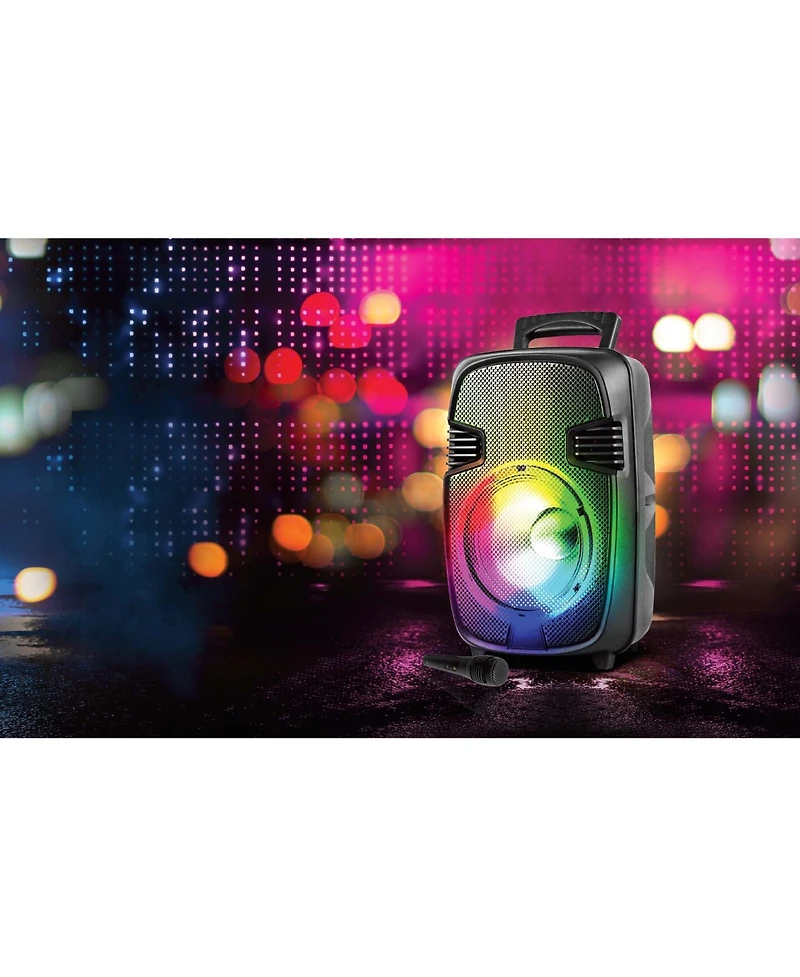 Toptech Bull-8 Bluetooth Party Speaker, 8" Woofer, 3000W, Disco Light