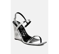 Ladra Metallic Fantasy Wedge Heel Sandals