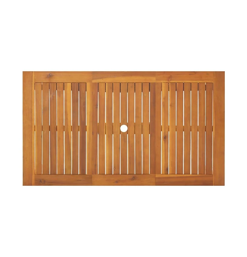 vidaXL Patio Table 55.1"x31.5"x29.1" Solid Acacia Wood