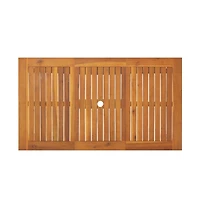 vidaXL Patio Table 55.1"x31.5"x29.1" Solid Acacia Wood
