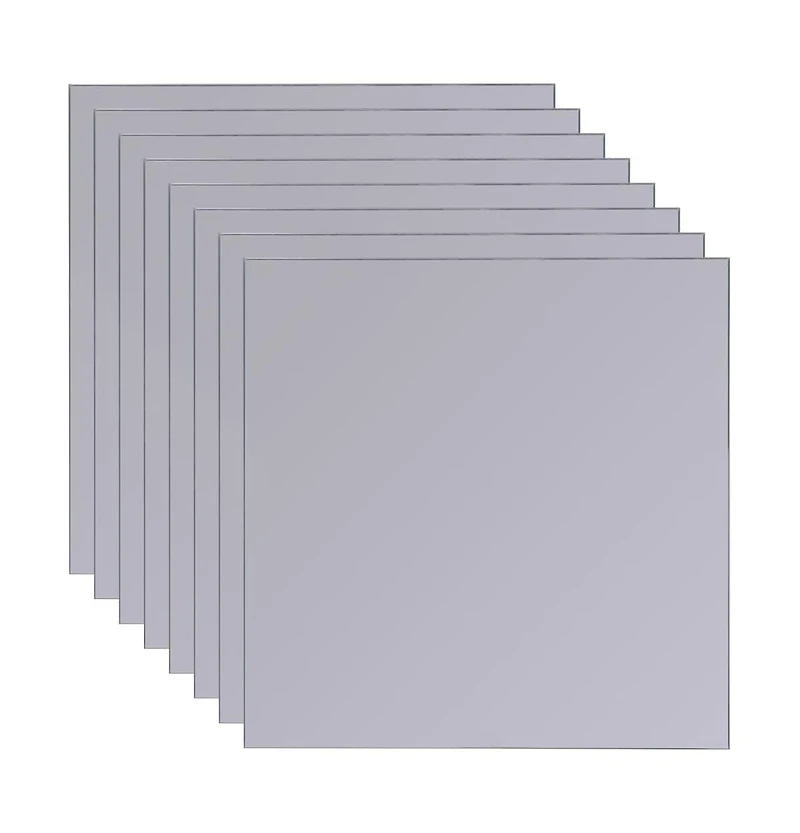 vidaXL Frameless Mirror Tiles Glass 8 pcs 8.1"
