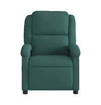 vidaXL Massage Recliner Chair Dark Green Velvet