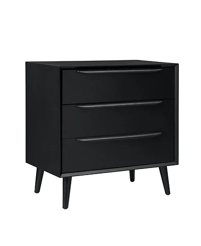 Hulala Home Zahira Mid-Century Modern 3 - Drawer Accent Chest with Solid Wood Handles and Legs