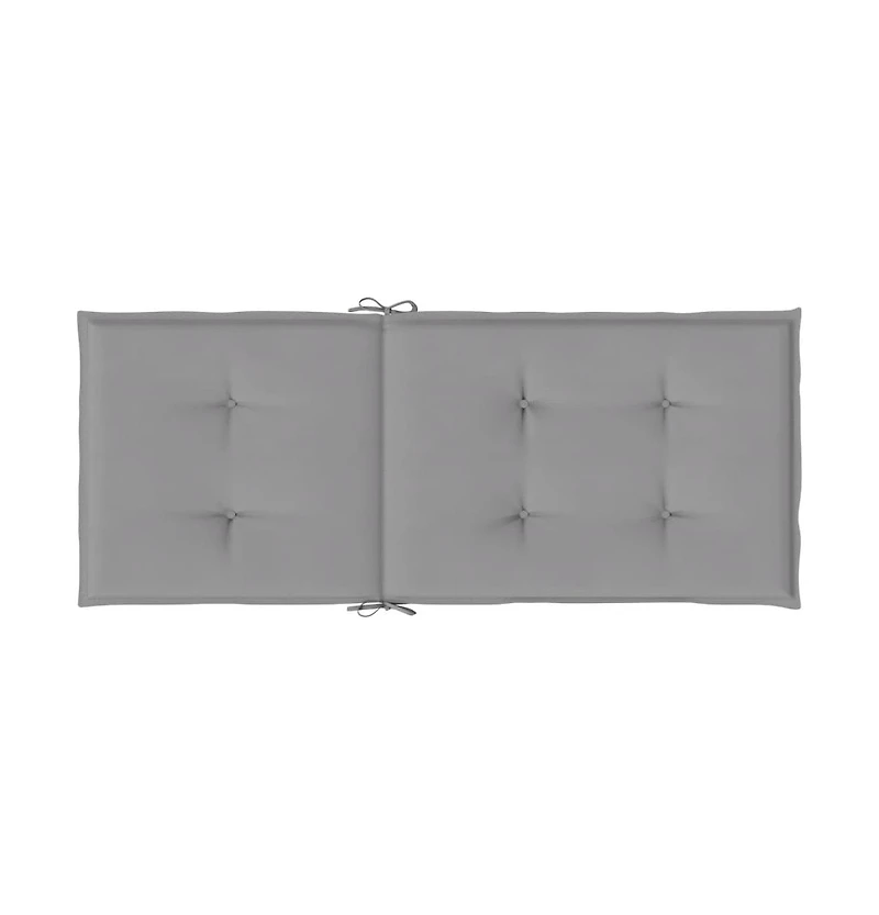 vidaXL Garden Highback Chair Cushions 4 pcs Gray 47.2"x19.7"x1.2" Fabric