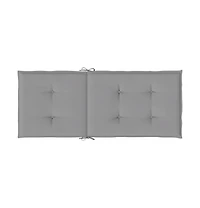 vidaXL Garden Highback Chair Cushions 4 pcs Gray 47.2"x19.7"x1.2" Fabric