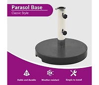 Parasol Base Granite lb Round Black