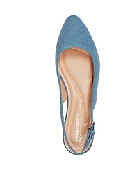 Easy Spirit Women's Cassius eFlex Low Block Heel Slingback Pumps