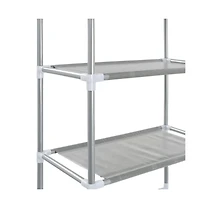 vidaXL 3-Tier Storage Rack over Toilet Silver 20.9"x11"x66.5"