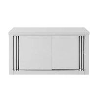 vidaXL Kitchen Wall Cabinet with Sliding Doors 35.4"x15.7"x19.7" Stainless Steel
