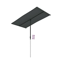 Garden Parasol with Aluminum Pole 70.9"x43.3" Anthracite