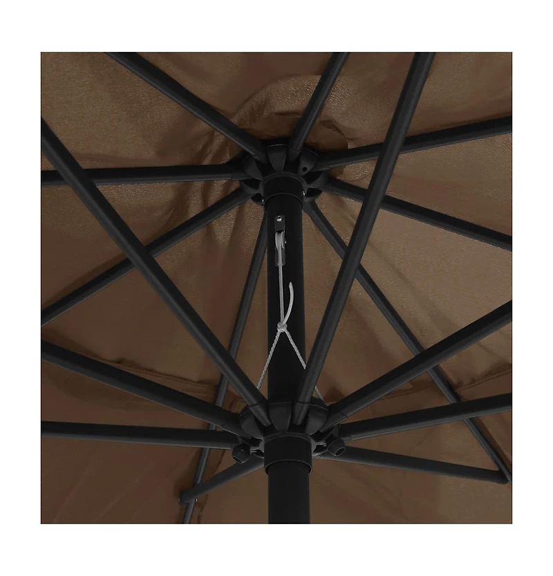 Garden Parasol with Metal Pole 153.5" Taupe