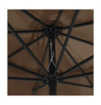 Garden Parasol with Metal Pole 153.5" Taupe