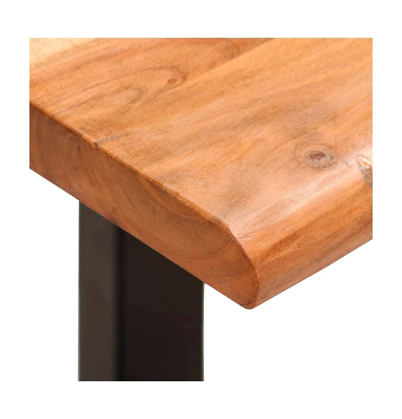 Live Edge Bench 43.3" Solid Acacia Wood and Steel