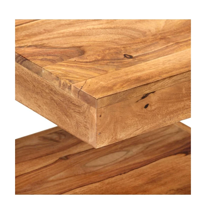 Coffee Table 17.7"x17.7"x15.7" Solid Wood Acacia