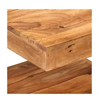 Coffee Table 17.7"x17.7"x15.7" Solid Wood Acacia