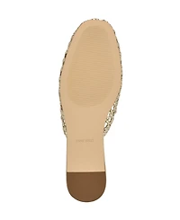 Nine West Women's Lolah Woven Slip-On Mules
