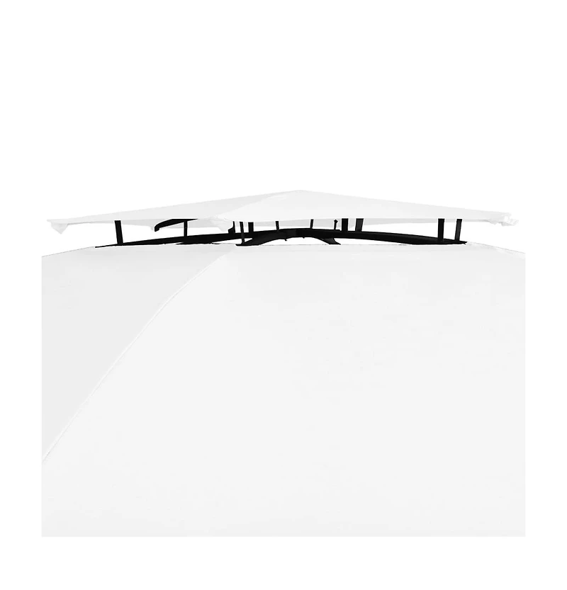 Garden Marquee with Curtains 141.7"x122.8"x104.3" White 0.6 oz/ft²