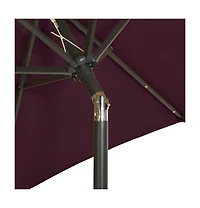 Garden Parasol with Led Lights Bordeaux Red 78.7"x83.1" Aluminum