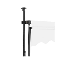 Manual Retractable Awning with Led 137.8" Cream