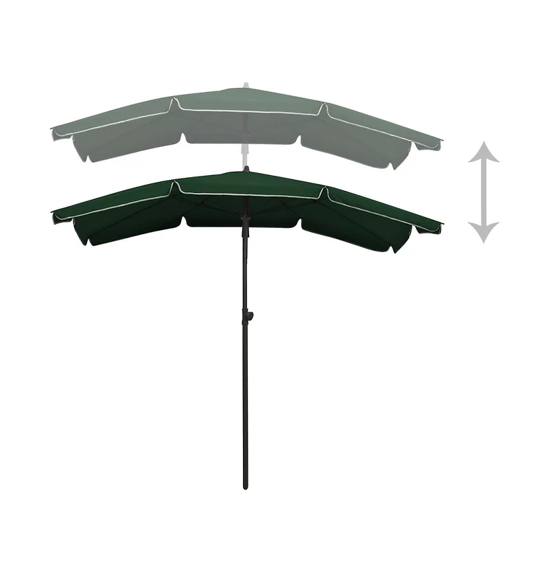 Garden Parasol with Pole 78.7"x51.2" Green