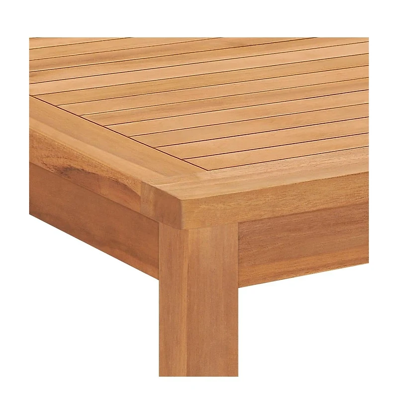 vidaXL Patio Dining Table 63"x31.5"x30.3" Solid Teak Wood