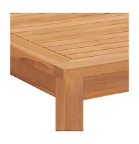vidaXL Patio Dining Table 63"x31.5"x30.3" Solid Teak Wood